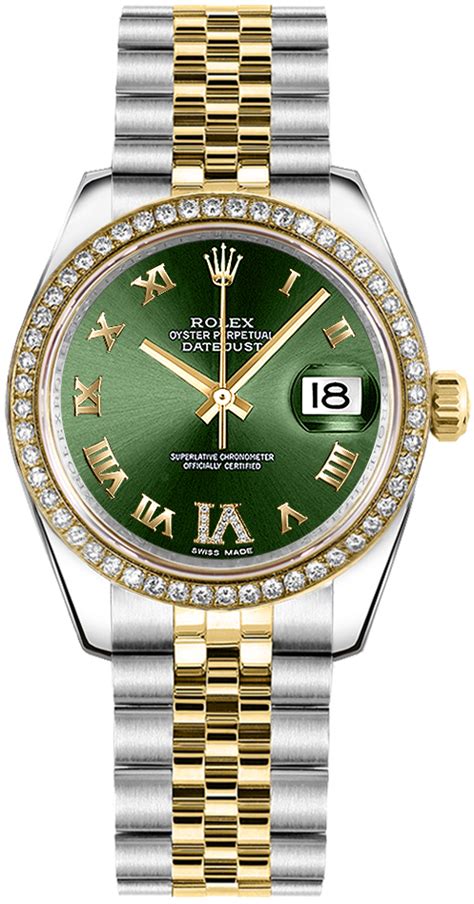 rolex datejust lady 31 green dial without diamonds